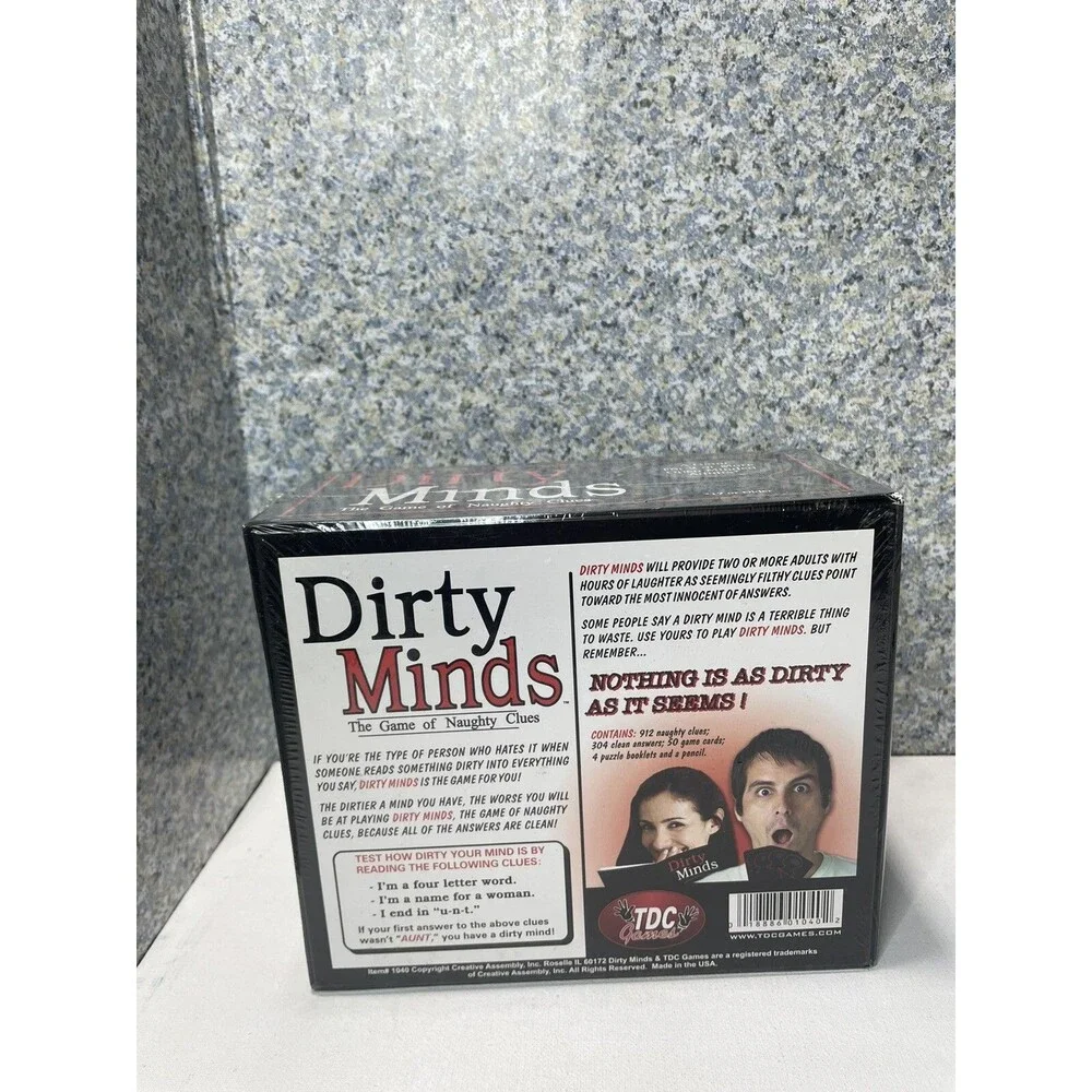 Vintage 1990 Dirty Minds The Game of Naughty Clues~New & Factory Sealed